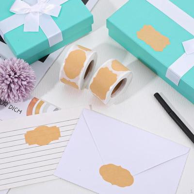 Of 500 Brown Kraft Label Stickers Envelope Seals Wedding Printable for Gift Decoration Canning Jars