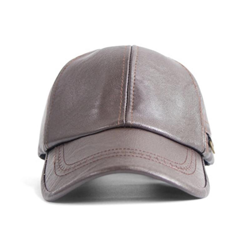 Spring Autumn PU Baseball Cap Men's Cap