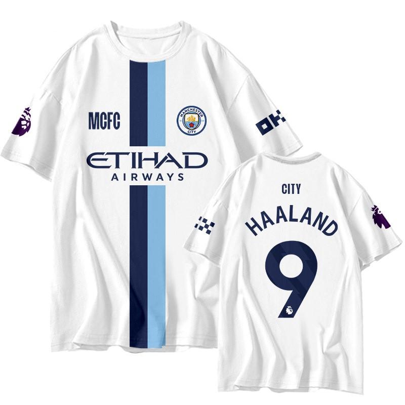 Manchester City ''-2027 Tricou Acasă/Deplasare Bărbați cu Mânecă Scurtă cu Uscare Rapidă Tricou Fotbal Croială Largă Respirabil Tricou de Performanță