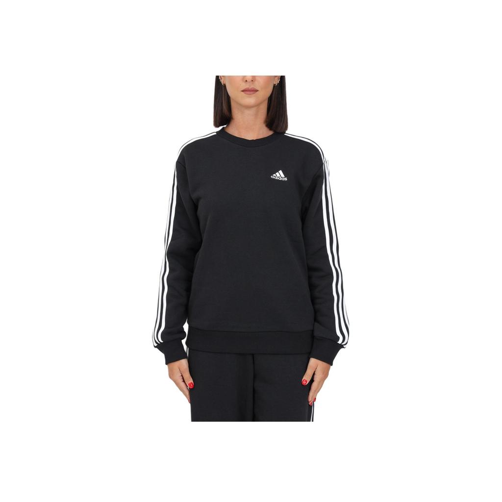 adidas Essentials 3-Stripes Fleece Sweatshirt Black Women's HZ5744