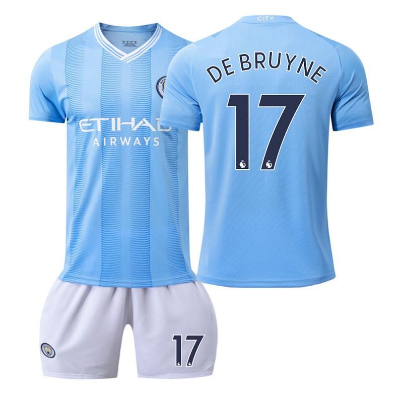 2324 Manchester City's Home Football Uniform No. 9 Harland 10 Glalish 17 De Braunet Fan Version Short Sleeves