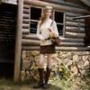 Women's Jacquard Semi-High Collar Long Sleeve T-shirt
