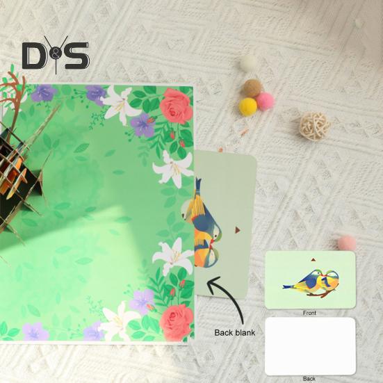 Hummingbird Birthday Card Handmade Pop-Up Bird Flower Card 3D Mother's Day Anniversary Valentine's Day Greeting Card for Women