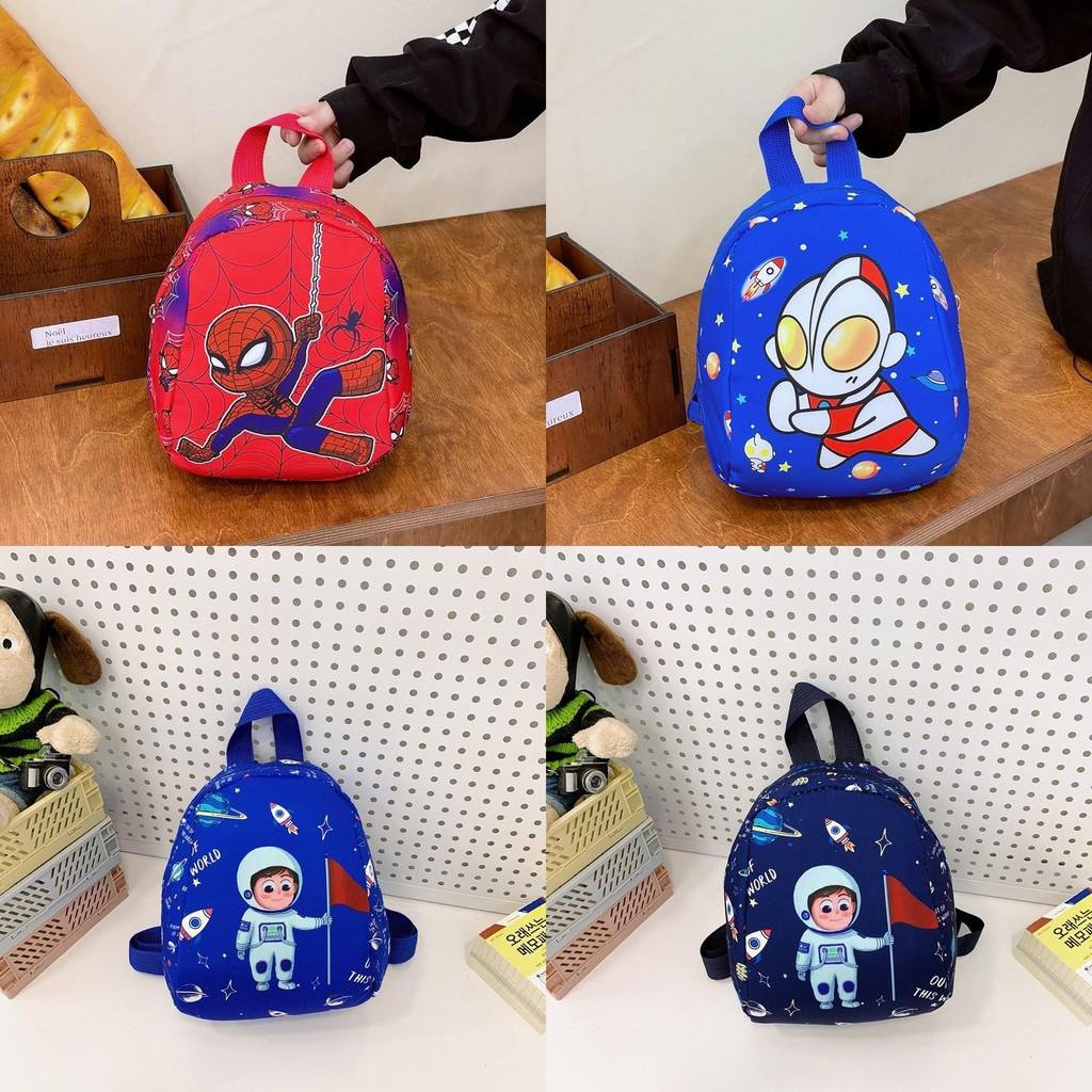 Cartoon Childrens Backpack With Cartoon Spider Man And Ultraman Print Designs For Preschool Kids