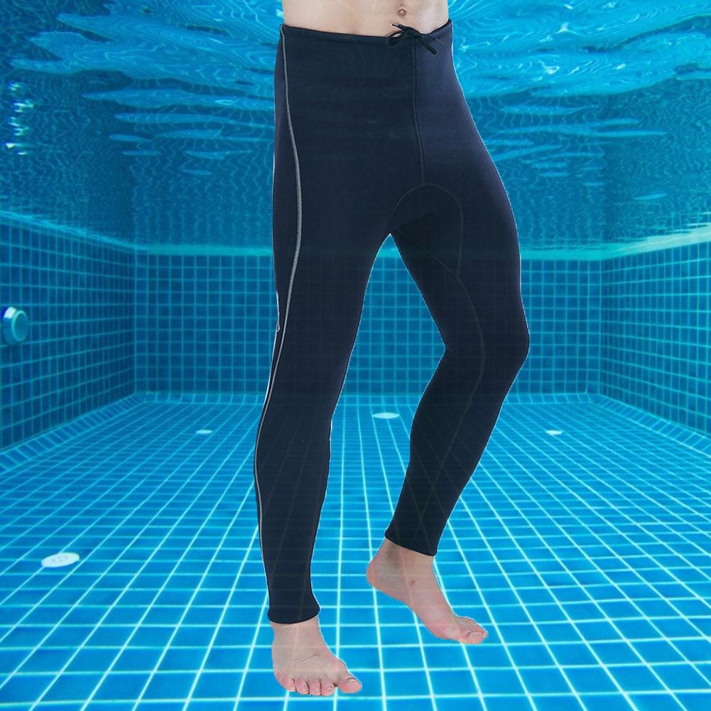 3MM Neoprene High Waist Lengthen Winter Diving Pants Snorkeling Warm Long Trousers Wetsuit(XXL)