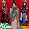 Chinese Ethnic Figures Wooden Magnets - Cultural Souvenir Stickers