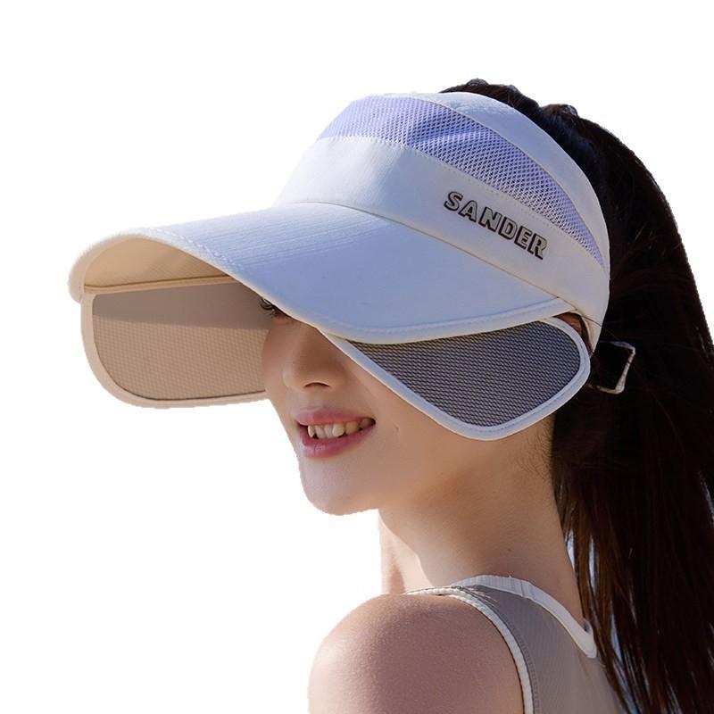 Summer Sun Protection Hat For Women With Large Brim Foldable Uv Shield Polyester Outdoor Sun Hat