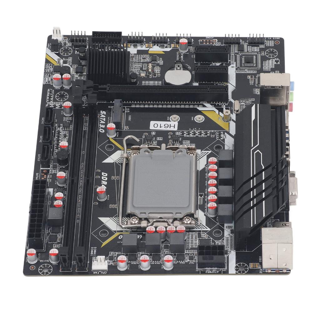 H610U Mainboard 2xDDR4 DIMM NVME M.2 PCI E 16X Gen 3.0 Slot LGA1700 ATX Mainboard für Intel Core 12 13. Gen