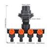 IBC Faucet Adapter PVC Bulkhead Adapter with 4-Way Water Splitters Valve Garden Hose Fitting For 1000L Outdoor Water Tank