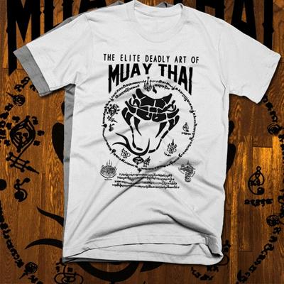 Muay Thai T-Shirt Thai Boxing 2 Sided Print UFC MMA Kickboxer Martial Arts Cobra