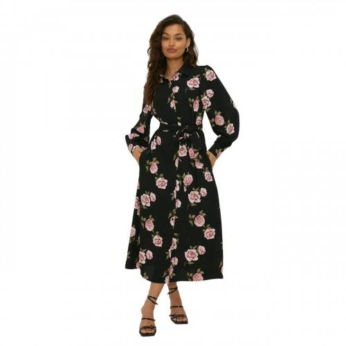 Dorothy Perkins Dámské/Dámské květinové košilové šaty do pasu Drobné midi šaty