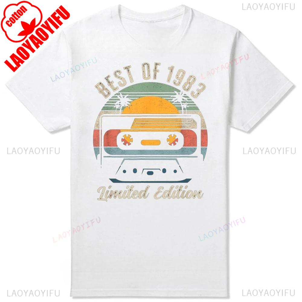 Vintage Made In 1983 Limited Edition 42st Birthday Gift Tshirt For Unisex Unisex Unisex Retro Casual Short Sleeve