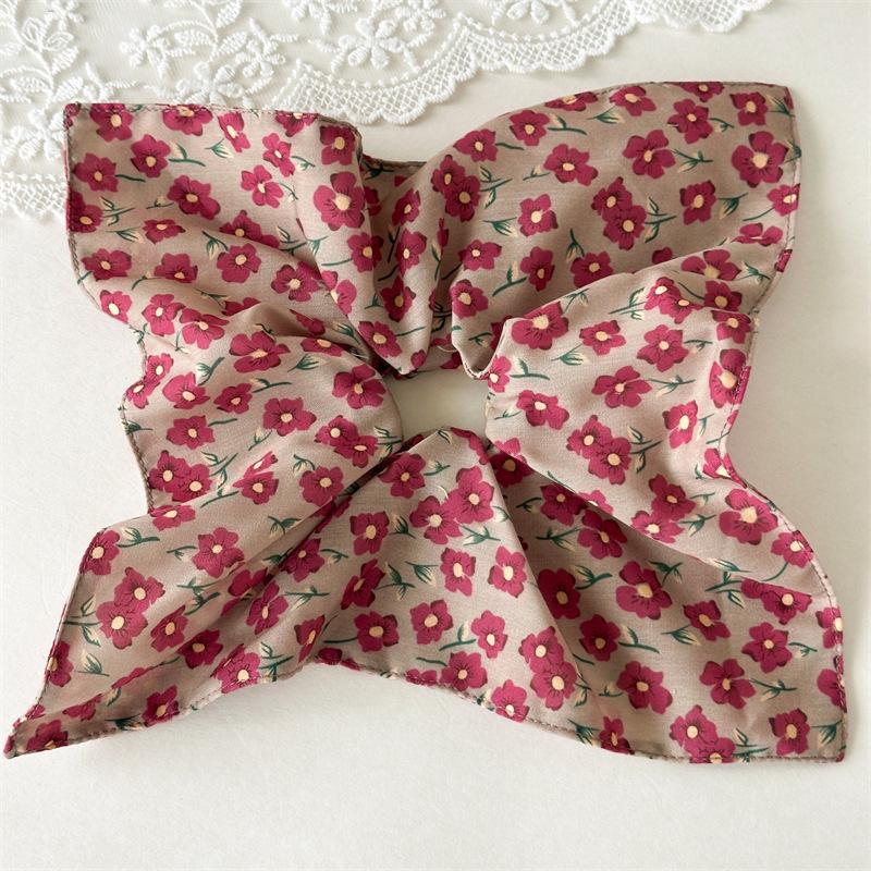 New Bohemia Floral Print Hair Scarf Scrunchies Women Large Ponytail Hair Rope Tie Headbands For Girls Party Hair Ornament