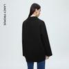 LANCY Women's Wool Blend Double-faced Lapel Coat
