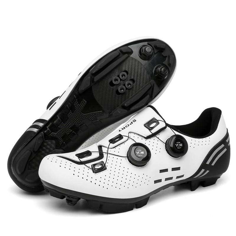 Rennradschuhe Mit Steifer Sohle Atmungsaktive Passform Herren Damen Große Größe MTB Fahrrad Option Ohne Cleats