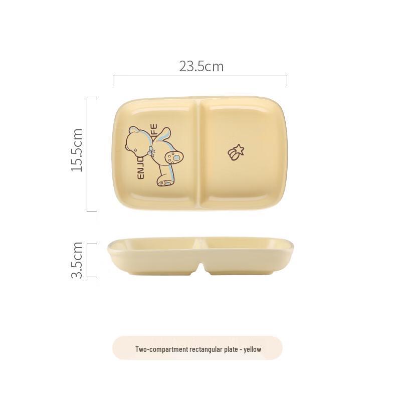 Cartoon Ceramic Divided Meal Plates