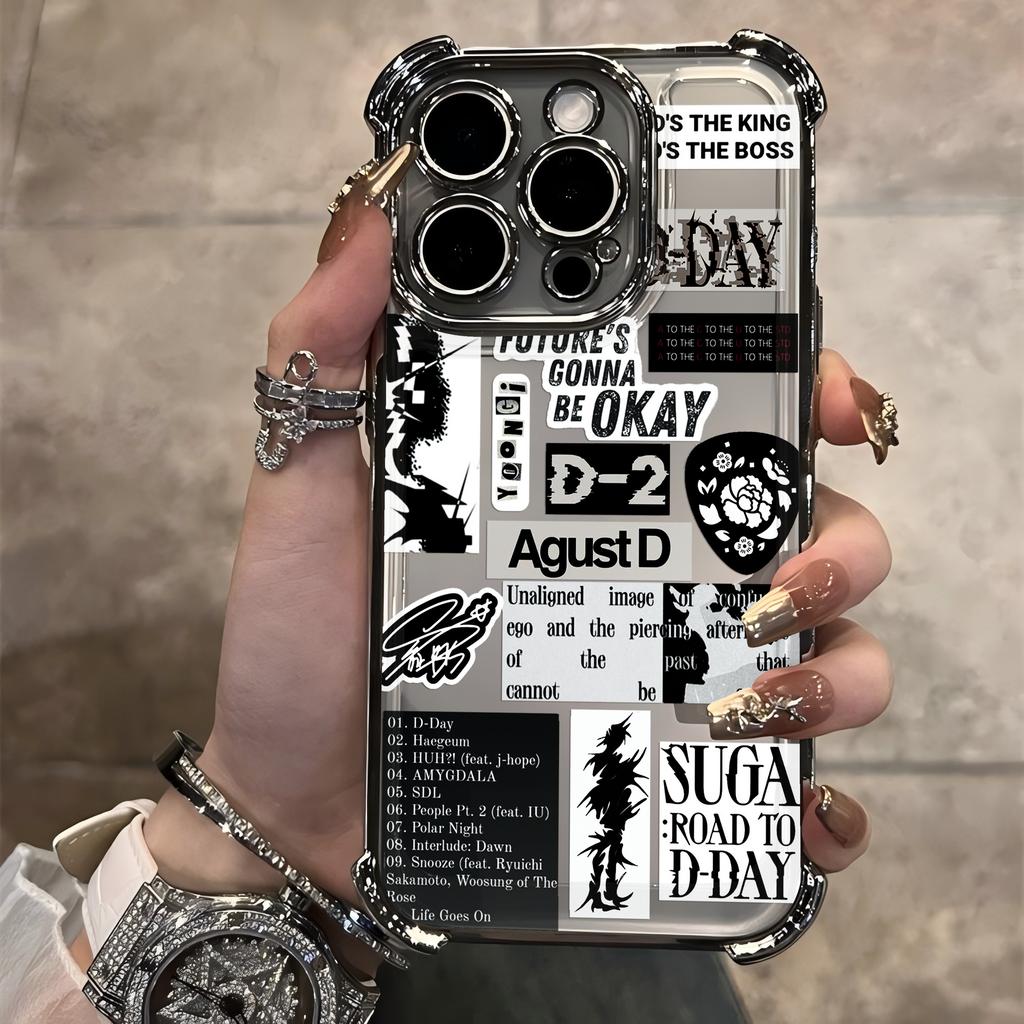 Fashion S-Suga D-DAY Hot Plating Phone Case For IPhone 17 16e 16 15 14 13 12 11 Pro Max X XR XSMax 7 8 Mini Air Plus Anti-Fall