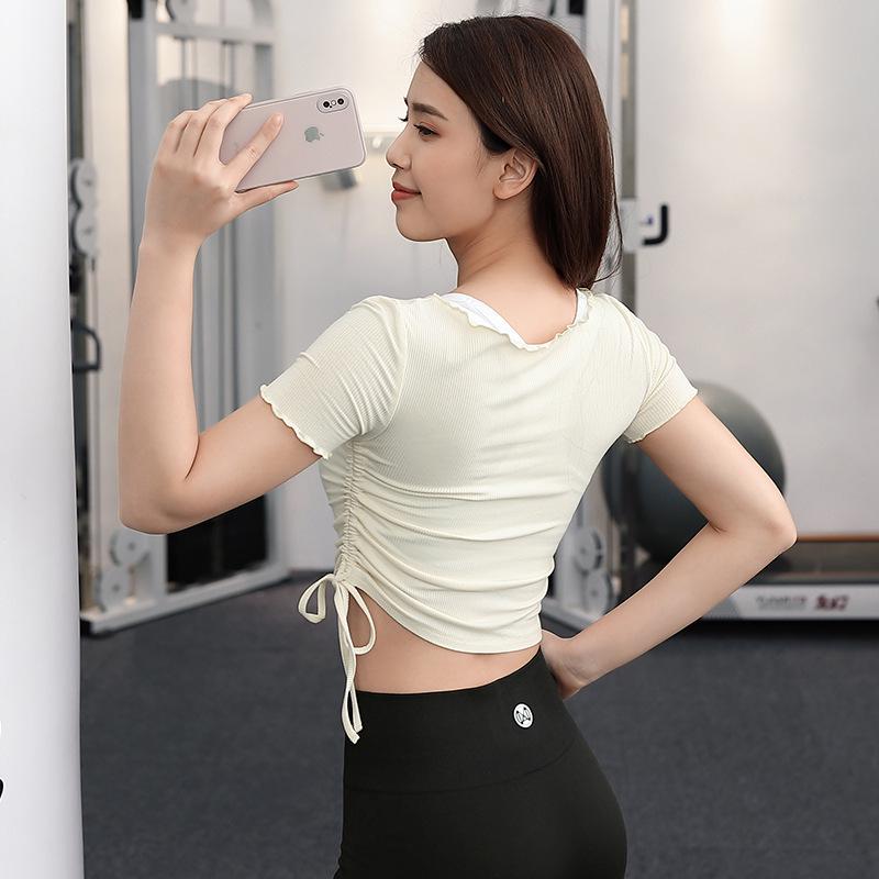 Women's Short Sleeve Elastic Fitness Yoga Top