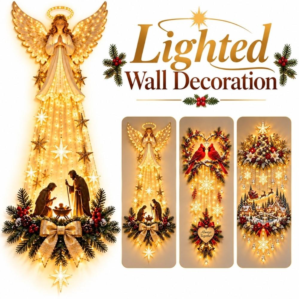 Snow Trail Shape Light-emitting Birth Scene Wall Decoration Christmas Wall Decor