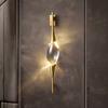 Copper crystal wall lamp LED Nordic luxury living TV wall decoration interior wall Sconce creative bedroom wall hanging lights