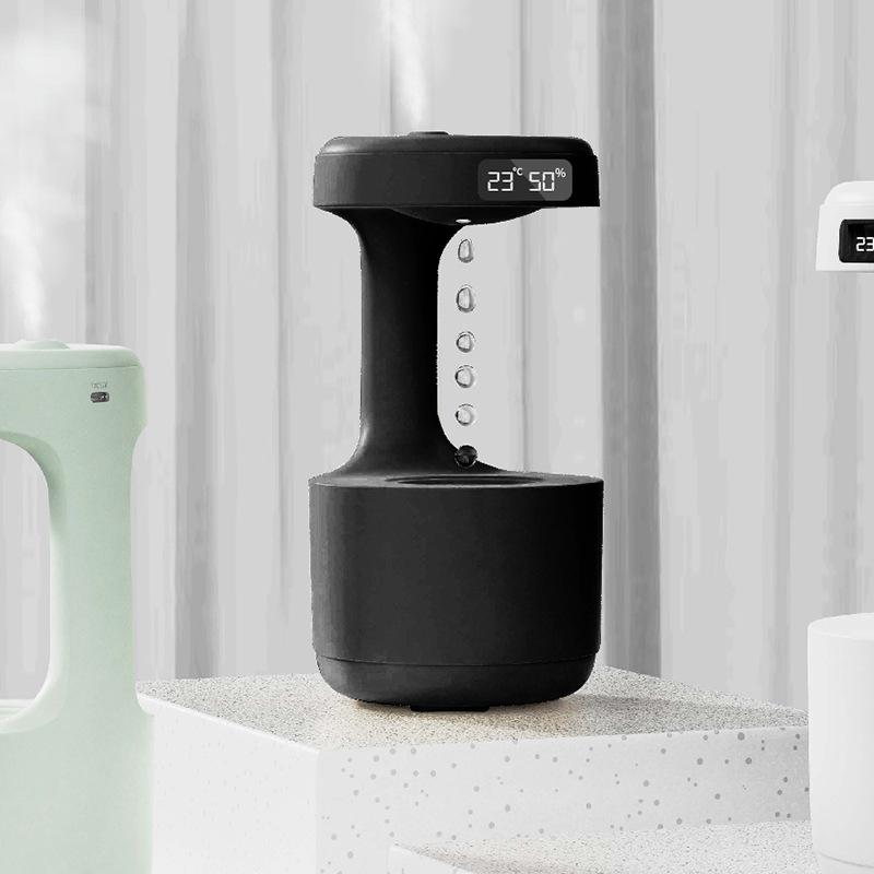 DIVEDEER Humidifier Home Office Desktop Water Replenishment Device Creative Backflow Anti Gravity Water Drop Humidifier