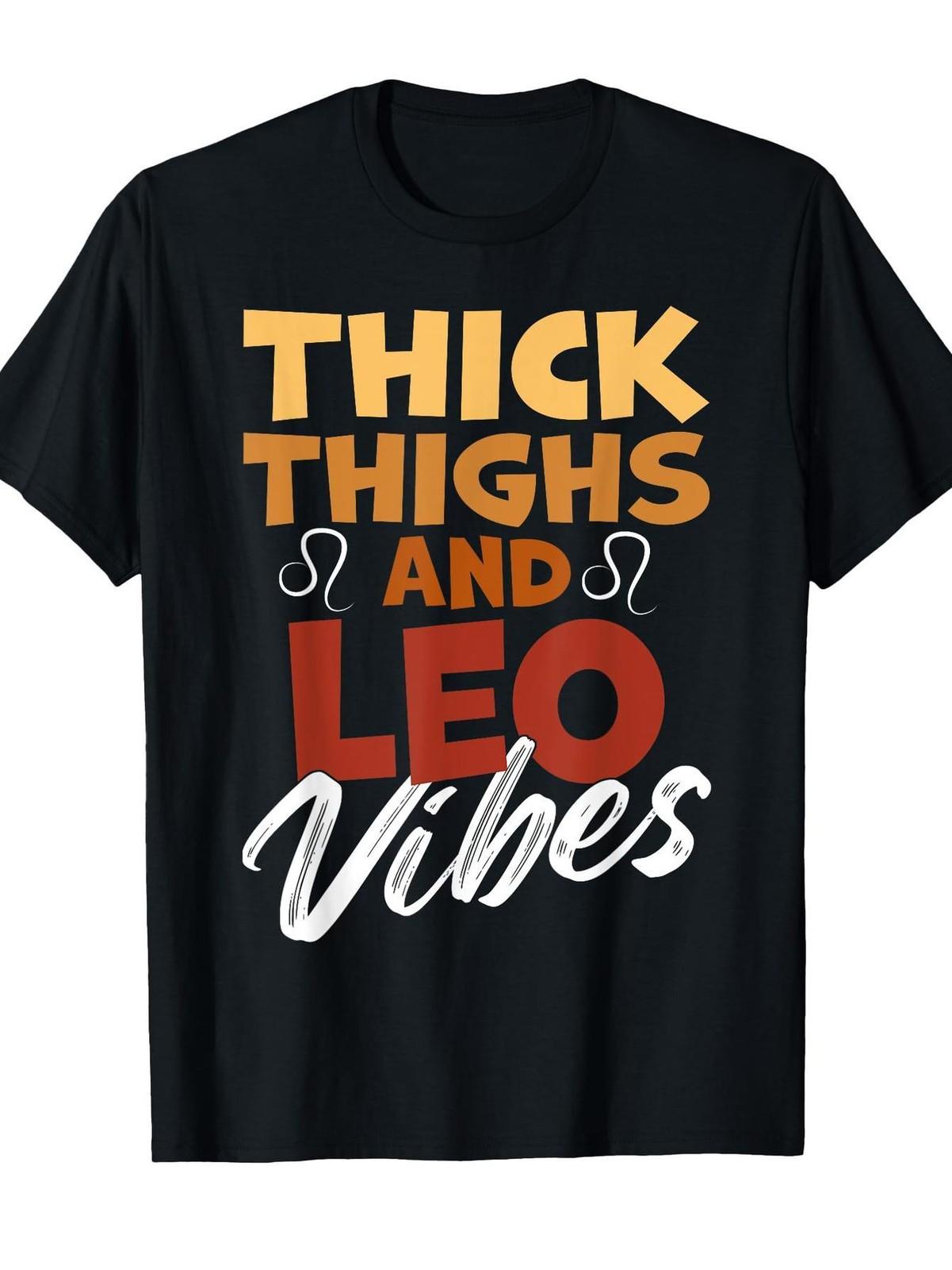 Leo Zodiac T-Shirt for Women - Featuring a Striking Design with Bold Thighs An S разноцветный