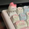 Adorable Creative 3D Cat Keycaps for Girls - Pink Cartoon Animal Design