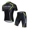 Mens Quick-Dry Breathable Cycling Jersey Shorts Set Road Bike Riding