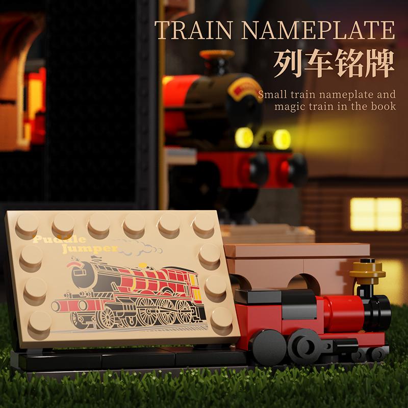 Magic Train Station Model Building Blocks Collectors' Edition Book Moc Sets Diy Kits Bricks Toys For Kids Birthday Gift