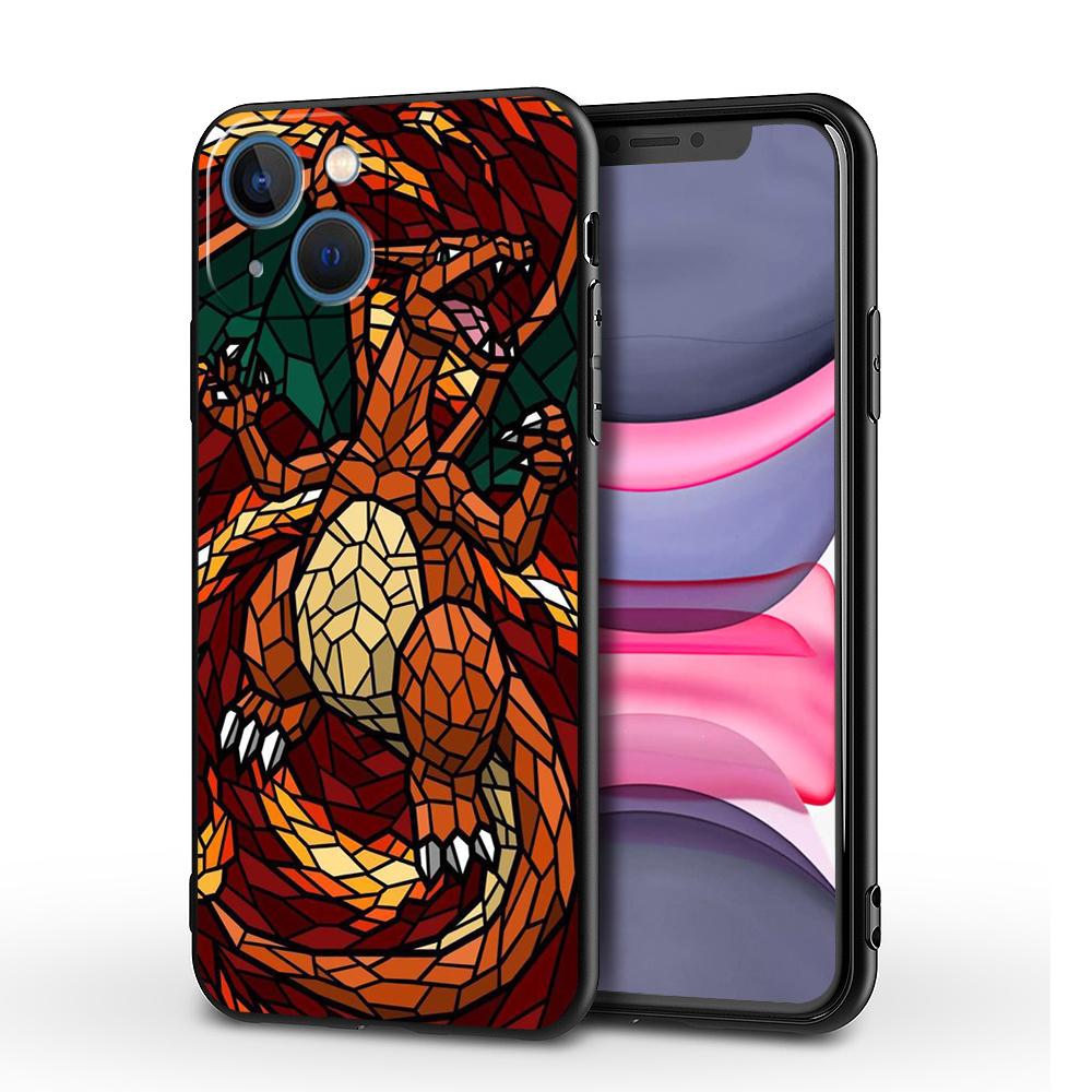 Barevný obal Pokemon Pikachu pro iPhone XR XS X 12 Mini 13 Pro Max SE 14 Plus 7 8 6s 11 14Pro 13Mini 14 Matný TPU Měkký Kryt