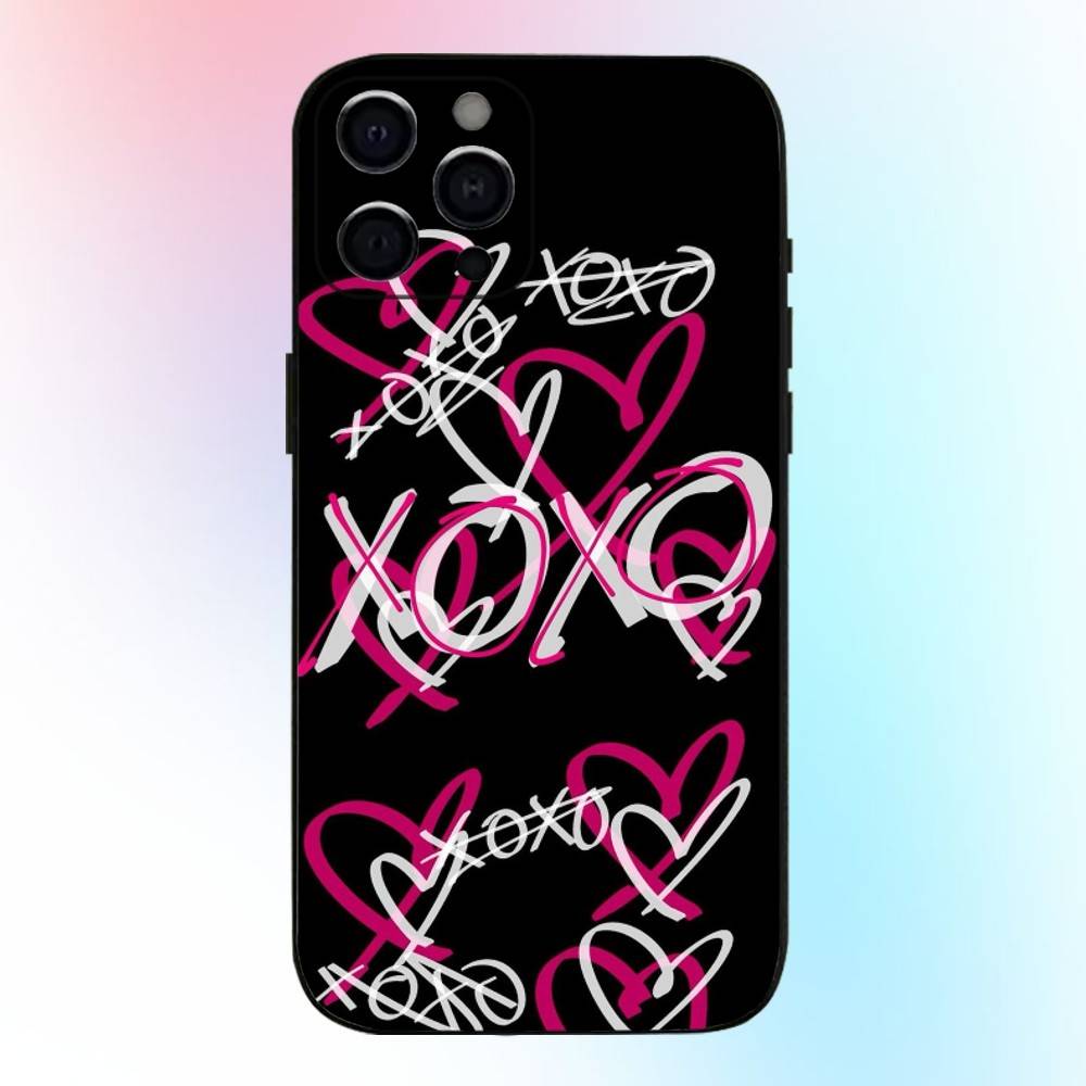 

Trendy word art Phone Case For iPhone17,16,15,14,13,12,11 Plus,Pro Max Soft Black Cover iPhone15plus