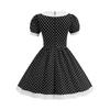 Fashion Summer Waist Polka Dot Dress Sweet Square Neck  Girls Women's Clothing