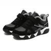 Winter Fleece Lined Kids Running Shoes Lightweight Breathable Athletic Sneakers with Hook and Loop Closure for Elementary School Children