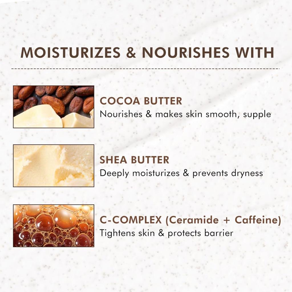 mCaffeine Pore Clearing Coffee & Cookie Face Scrub With 4.5% Exfoliants Walnut Charcoal Clay For Smooth Clear Skin Women Men 100 G