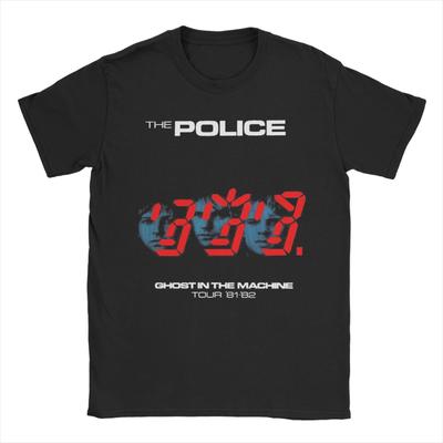 The Police Ghost In The Machine T Shirts for Men Pure Cotton Funny TShirts Round Neck  Tees Short Sleeve Clothes Gift