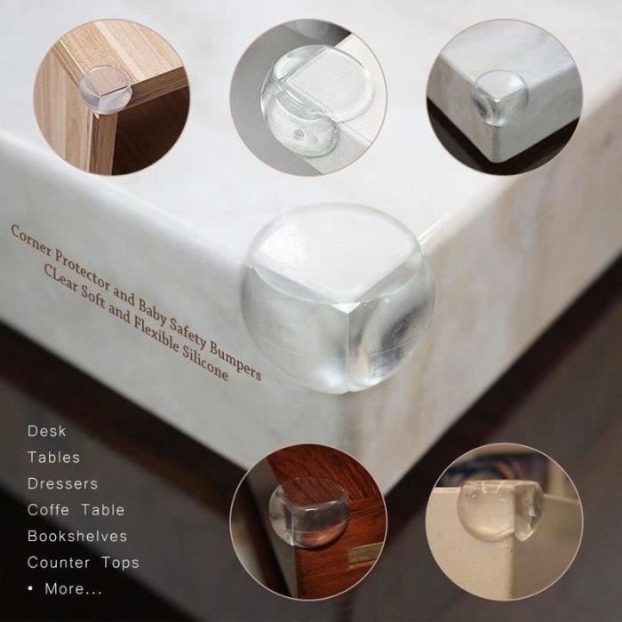 20 pièces protege coin de table, protections d'angles et rebords, protection bebe - Transparent Protecteur de Coin, Protecteur de