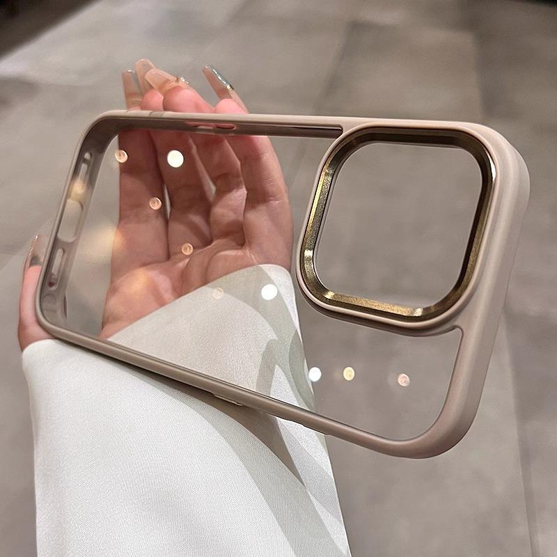 Golden Shield is suitable for iPhone16promax mobile phone case with high magnetic permeability Apple 14Pro metal lens 13 anti-drop.