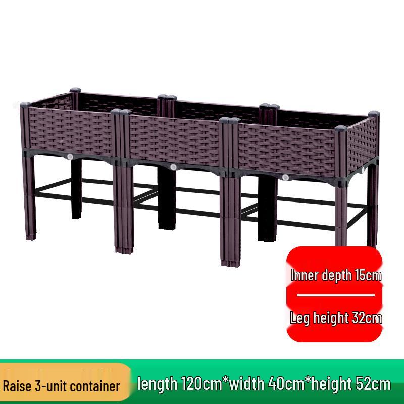 Extra Large Plastic Raised Vegetable & Flower Planter for Balcony/Courtyard