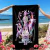 KPop Demon Hunters Print Beach Towel, Versatile Lightweight Absorbent Beach Towel for Pool Surf Yoga Bathroom, Perfect Birthday Holiday Gift