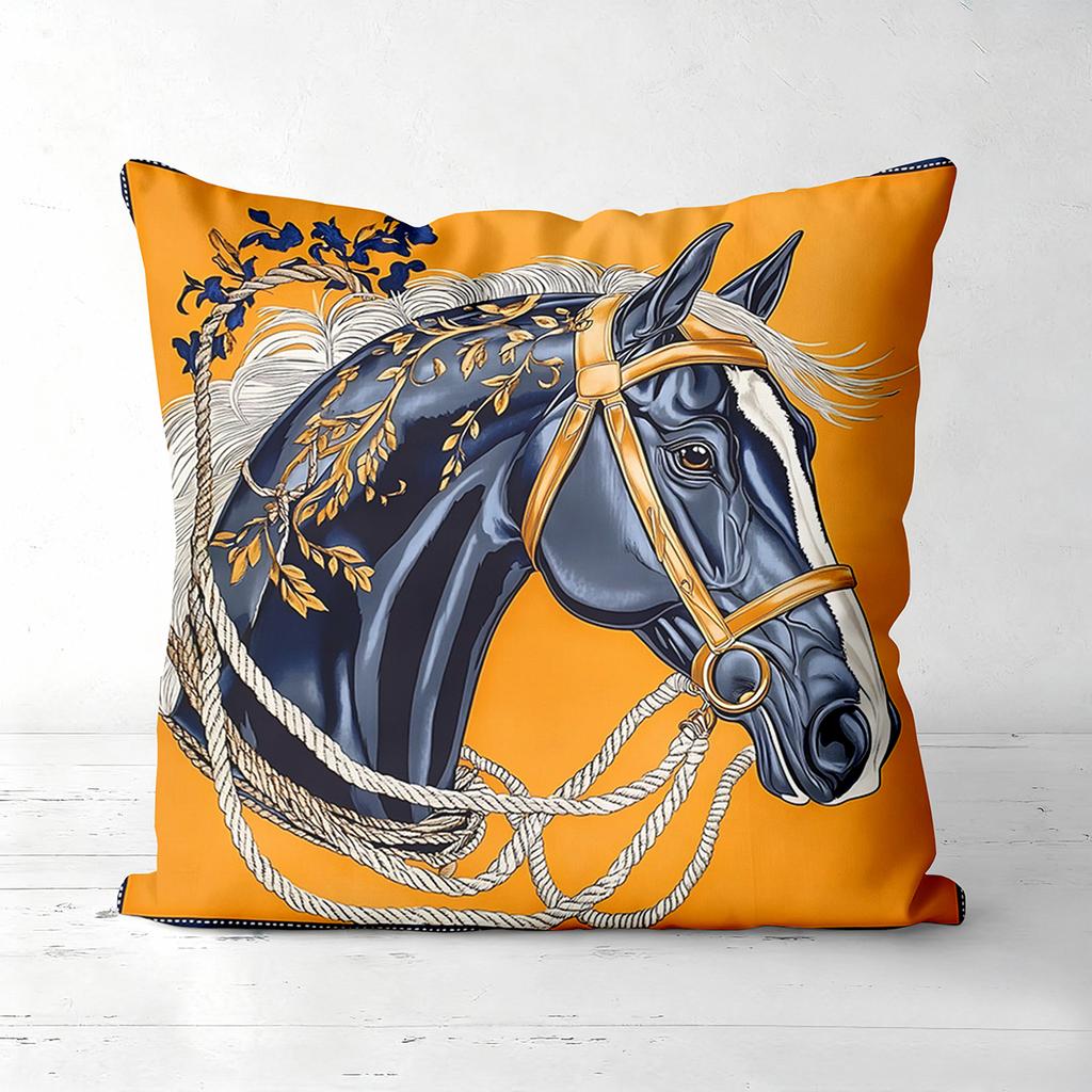 Colorful Horse Patterned Cushions for Home Decor Polyester Pillowcase,sofa Decorative Cushion Cov Headboard Pillow