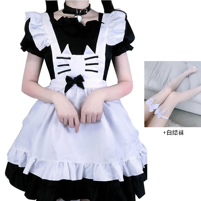New, cat maid outfit, dress dress, black and white cosplay suit, soft girl.