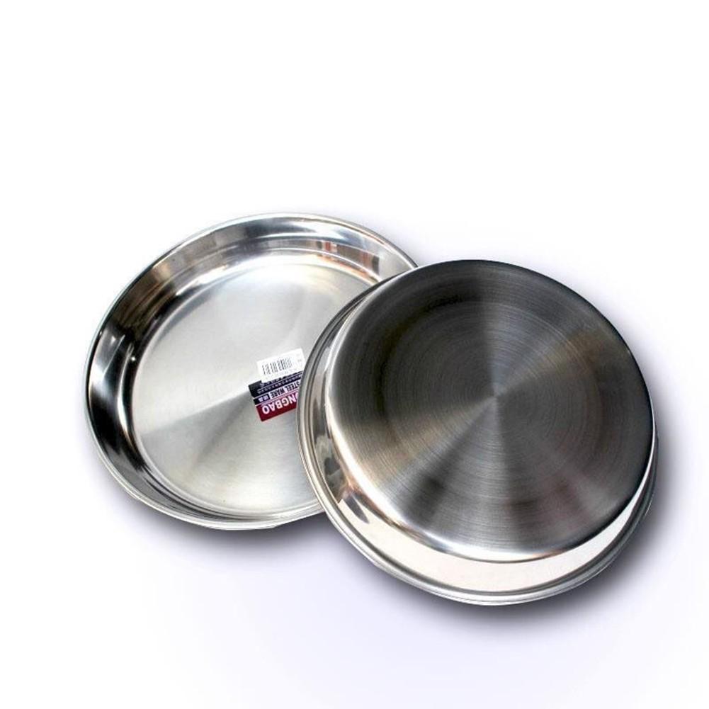 Plate Crust Dinnerware Flat Plate Stainless Steel 22