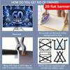 2D Luxury Blue Gold 60th Birthday Background Fabric Birthday Party Decoration Banner