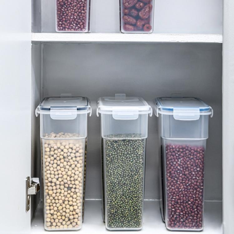 Multipurpose 4L Clear Food Storage Bin With Sealed Lid For Bulk Grains Bean And Kitchen Supplies