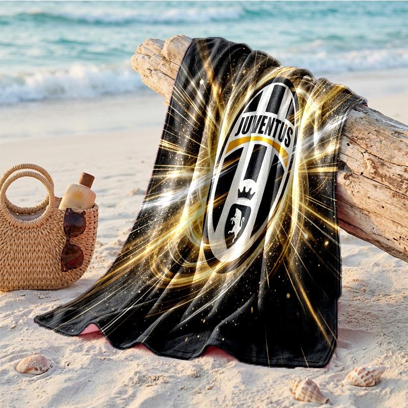 Asciugamano da Spiaggia in Microfibra con Stampa Juventus FC Asciugatura Rapida Assorbente Grande Asciugamano per Spiaggia Nuoto Viaggio