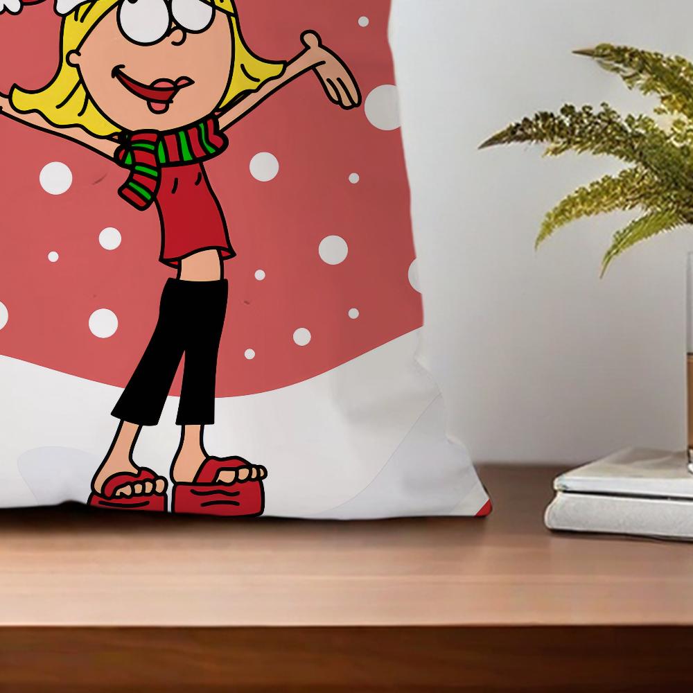 Cartoon Christmas L-Lizzie M-McGuire Girl Cushion For Bedroom Car Coffee Shop Room and Living Room Sofa Decorative PillowCover