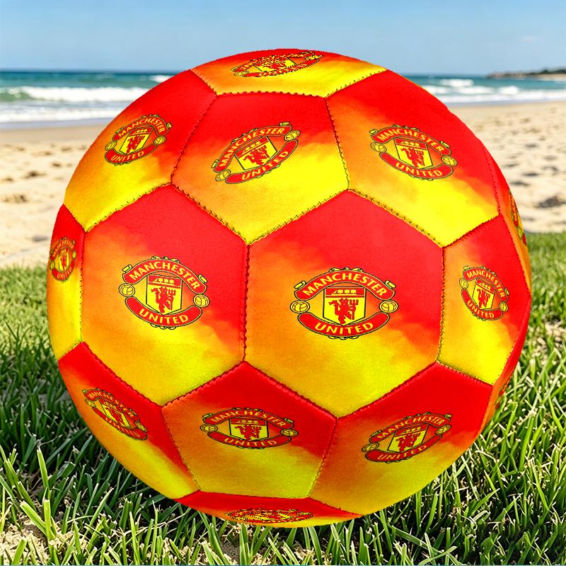 Manchester United F.C. Velikost 5 Fotbalový míč, PU Odolný proti opotřebení Fotbalový míč pro zápasový trénink a denní praxi, Dárek k narozeninám pro fanoušky fotbalu