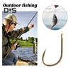 100Pcs/Box Metal Fishhook Number 3 To 12 Heavy Duty Barbed Fishing Hook Freshwater Saltwater Bass Trout Walleye Fishing Accessories