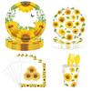 Sunflower Party Tableware Set, Disposable Paper Cups and Plates, Birthday Party Supplies