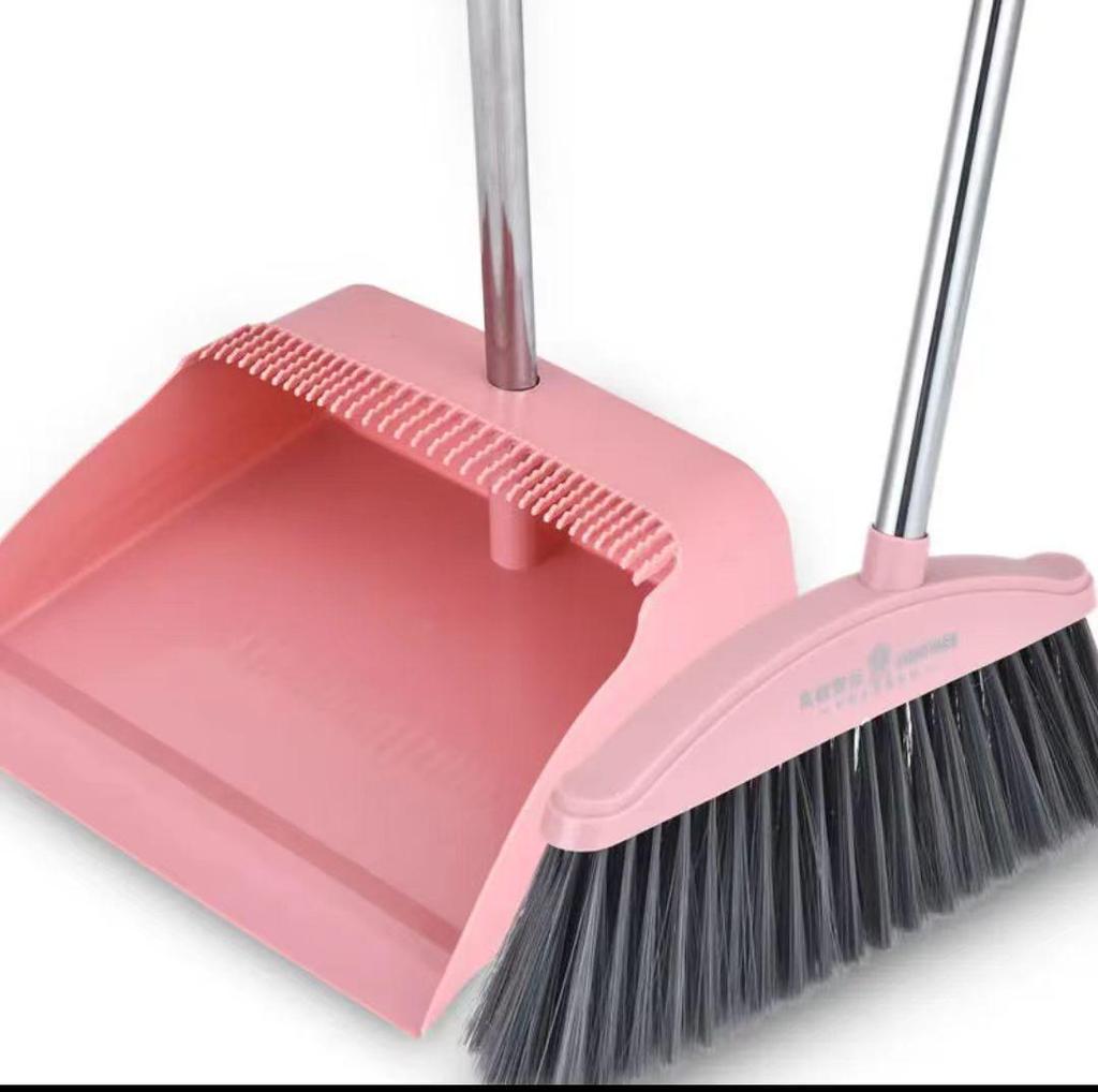 Magnetic Folding Broom & Enlarged Dustpan Set for Home